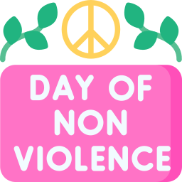 międzynarodowy dzień bez przemocy ikona