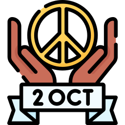 día internacional de la no violencia icono