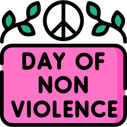 internationale dag van geweldloosheid icoon