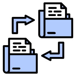 transferencia de archivos icono