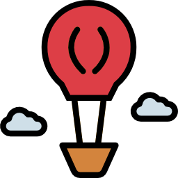 Hot air balloon icon