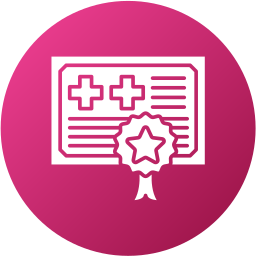 Medical certificate icon