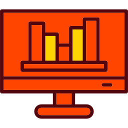 gráfico en línea icono