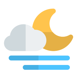 Foggy night icon