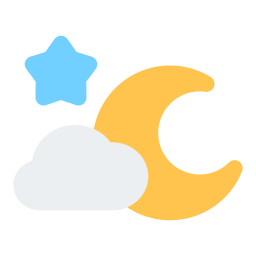 Cloudy night icon