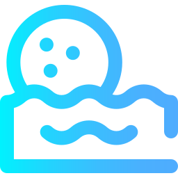 Golf ball water icon