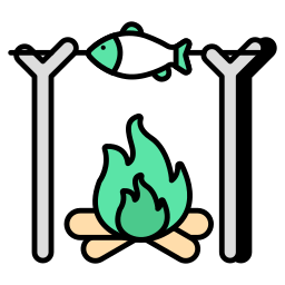Fish cooked icon