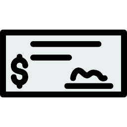 chèque bancaire Icône