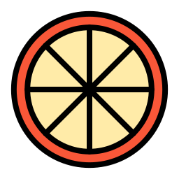 oranje fruit icoon