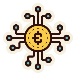 Digital euro icon