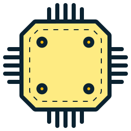 Processor chip icon