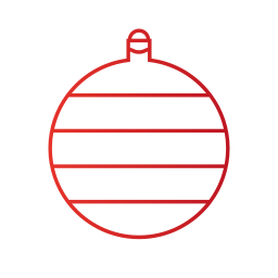 Christmas ball icon