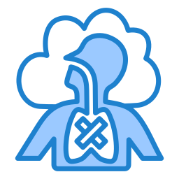 infección respiratoria icono