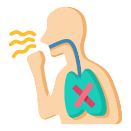 malattia polmonare icona
