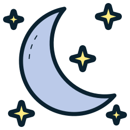 luna creciente icono