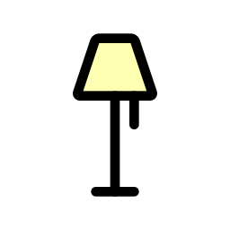 Lamp floor icon
