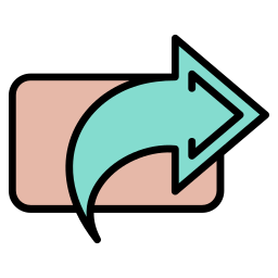 flecha de compartir icono