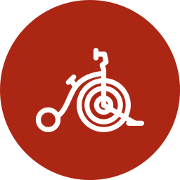 Circus bike icon