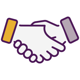 partnerschaftlicher handschlag icon