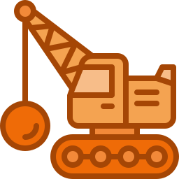 Wrecking ball crane icon