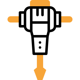 Road drill icon