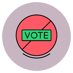 voto proibido Ícone