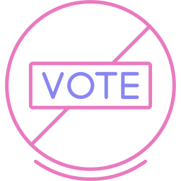 Forbidden vote icon