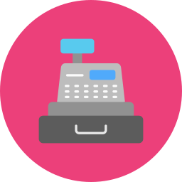 Cashier machine icon