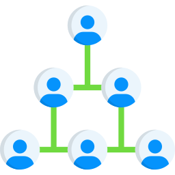 diagramma organizzativo icona