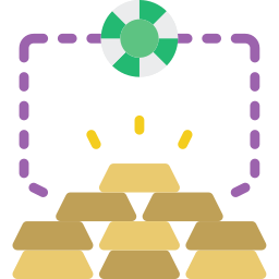 lingotto d'oro icona