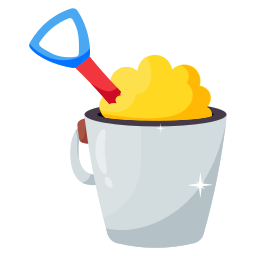 Sand bucket icon