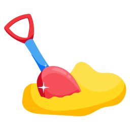 Sand shovel icon