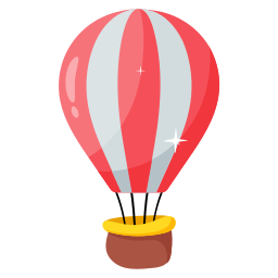 Hot air balloon icon