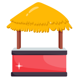 Beach hut icon