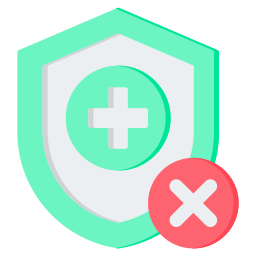 No medical insurance icon