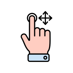 Touch and drag icon