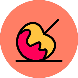 Caramel apple icon