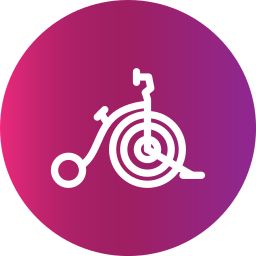 Circus bike icon