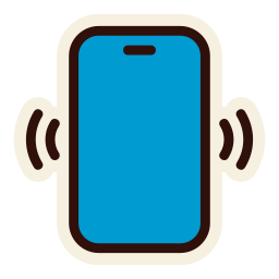 vibración del teléfono icono