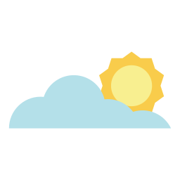 Clouds and sun icon