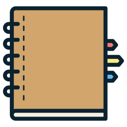 lente notitieboek icoon