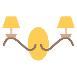 Vintage lamp icon