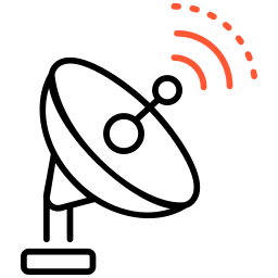Communication satellite icon