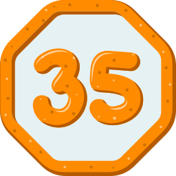 Thirty five icon