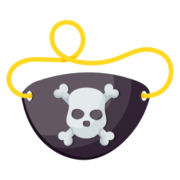 parche de pirata icono