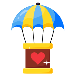 Parachute box icon