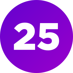 número 25 icono