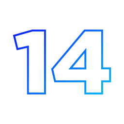 Number 14 icon