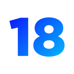 numero 18 icona