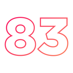 número 83 icono